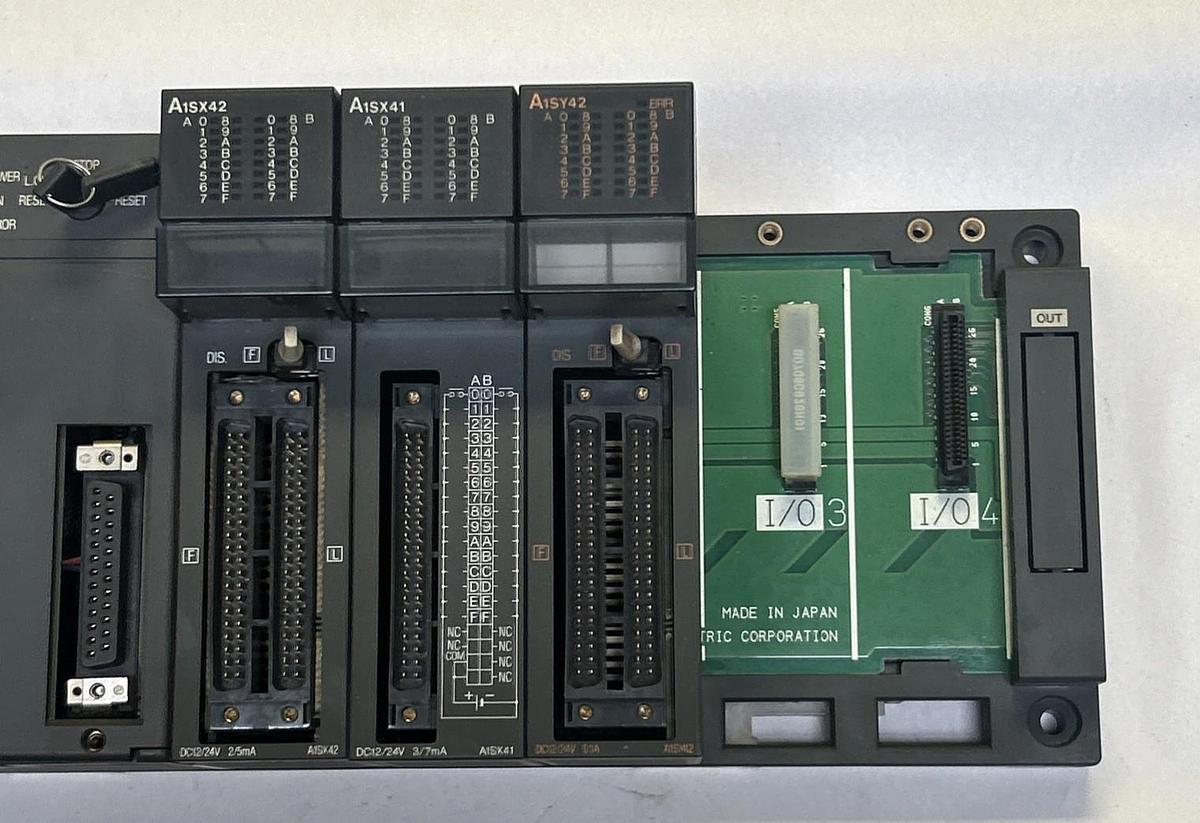 Used MITSUBISHI,A1SJHCPU,CPU UNIT W/ A1SX42 / AISX41 / A1SY42