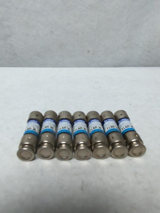 LITTELFUSE,FLNR 30,CLASS RK5 FUSE 30 AMP LOT OF 7 NOS