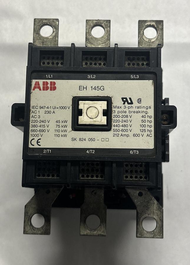 Used ABB,EH145G,CONTACTOR 212A 600V
