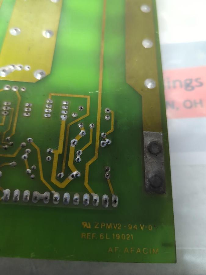 Used AF AFAC1M,ZPMV2-94 V-0,POWER CIRCUIT BOARD REF 6L19021 PRE-OWNED