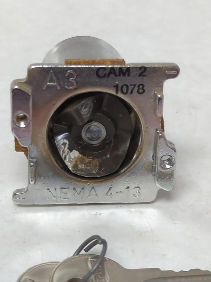 CUTLER-HAMMER,T15227,SELECTOR SWITCH KEY OPER 3-POS CAM 2 NOS