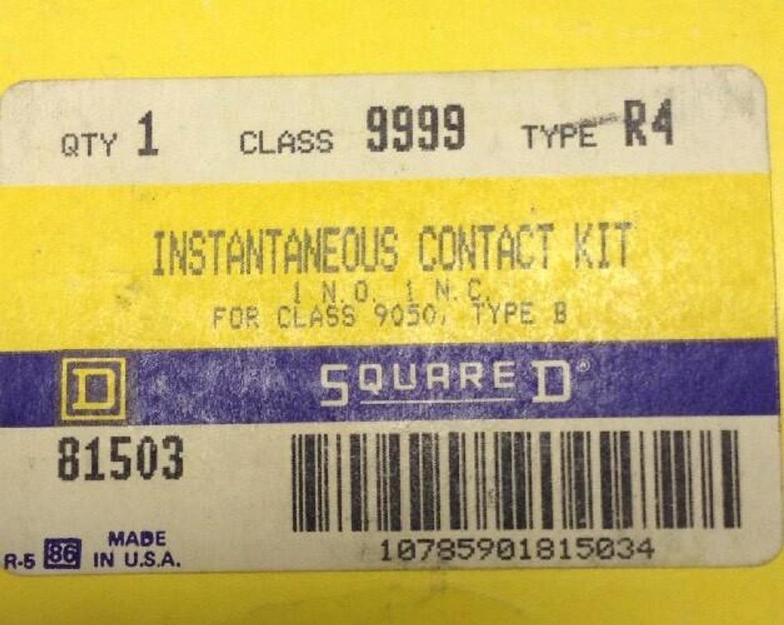 Square D,9999 R4,Instantaneous Contact Kit 81503