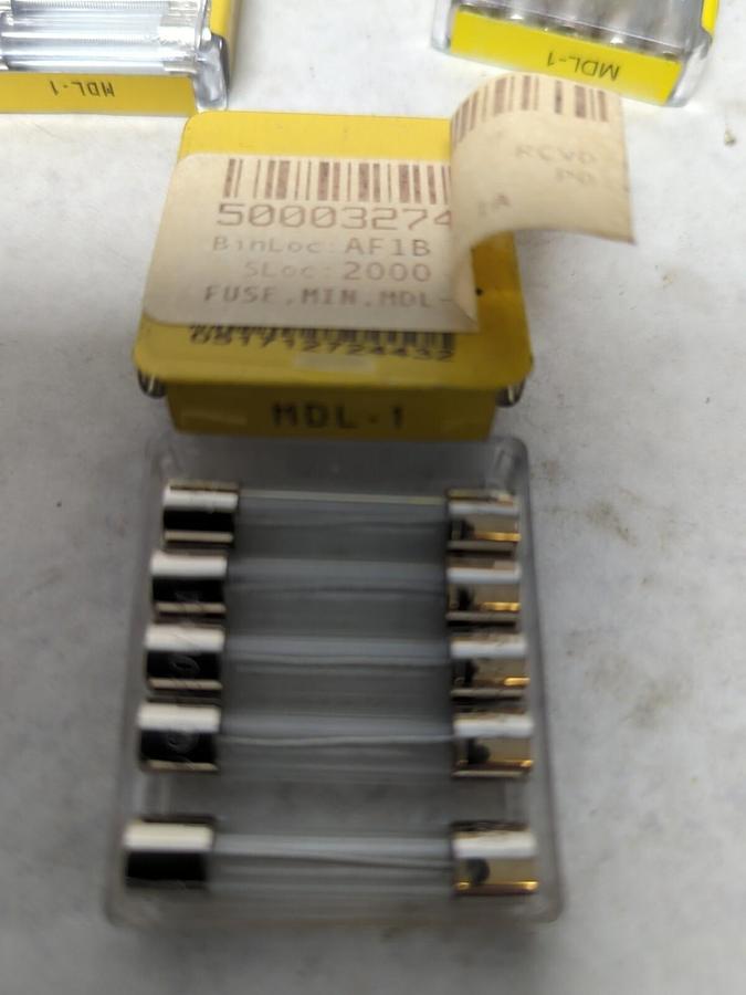 COOPER BUSSMANN,MDL-1,GLASS FUSES LOT OF 17 NOS