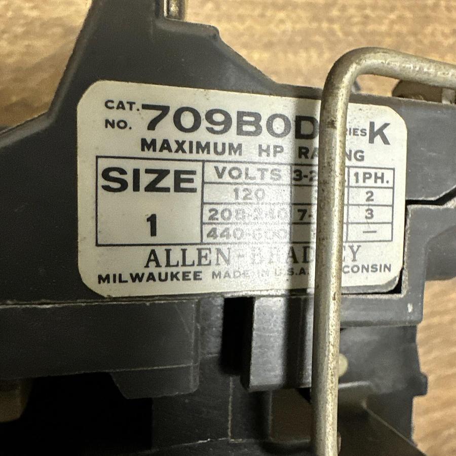 Used Allen-Bradley,709B0D,Motor Starter