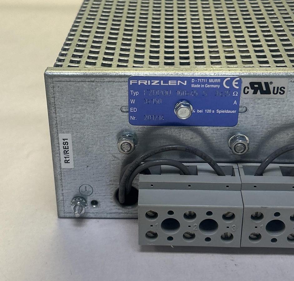Used FRIZLEN,FZDPQU 160X45 S 3X25,RESISTOR 3 PHASE 150 W 25 OHMS
