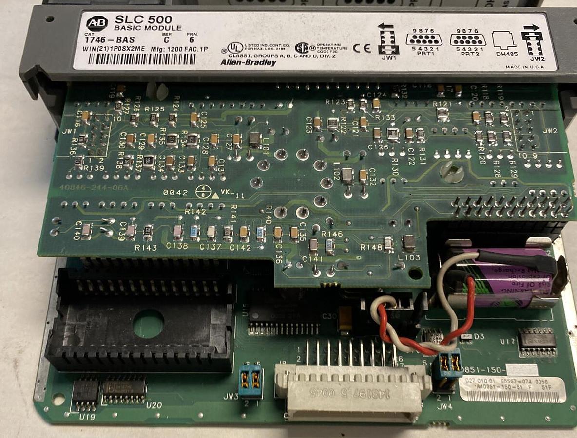 Used Allen-Bradley,1746-BAS,SER C FRN 6 SLC500 Basic Module
