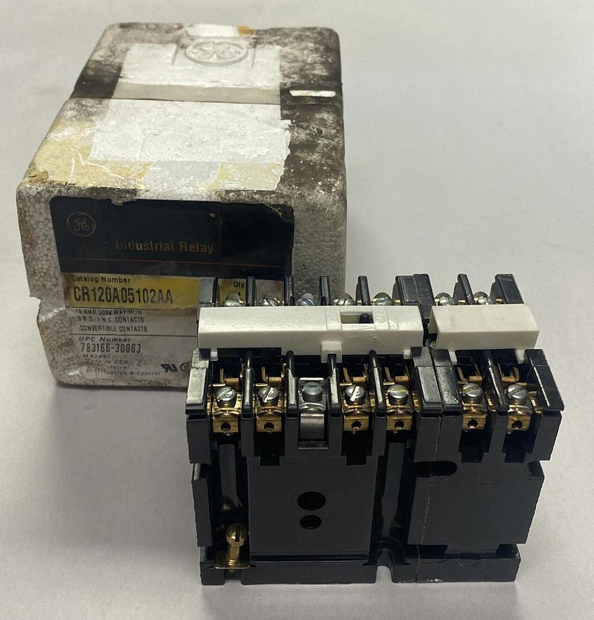 GENERAL ELECTRIC,CR120A05102AA, INDUSTRIAL RELAY 10A 6P NOS
