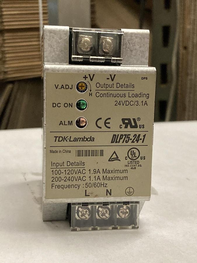 Used TPK Lambda,DLP75-24-1,Power Supply 24VDC/3