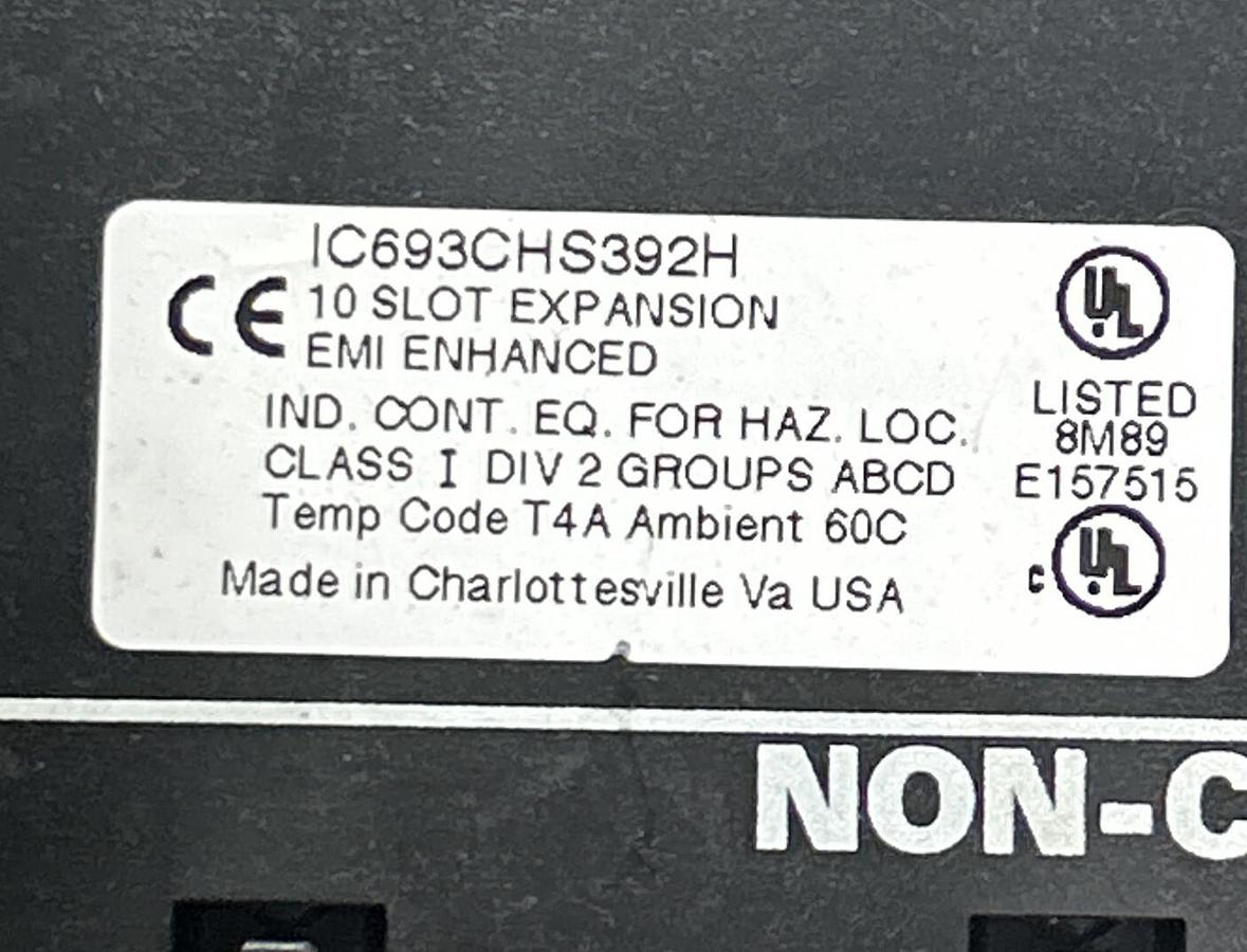 Used GE FANUC,IC693CHS392H,10-SLOT EXPANSION RACK WITH FILLER MODULE