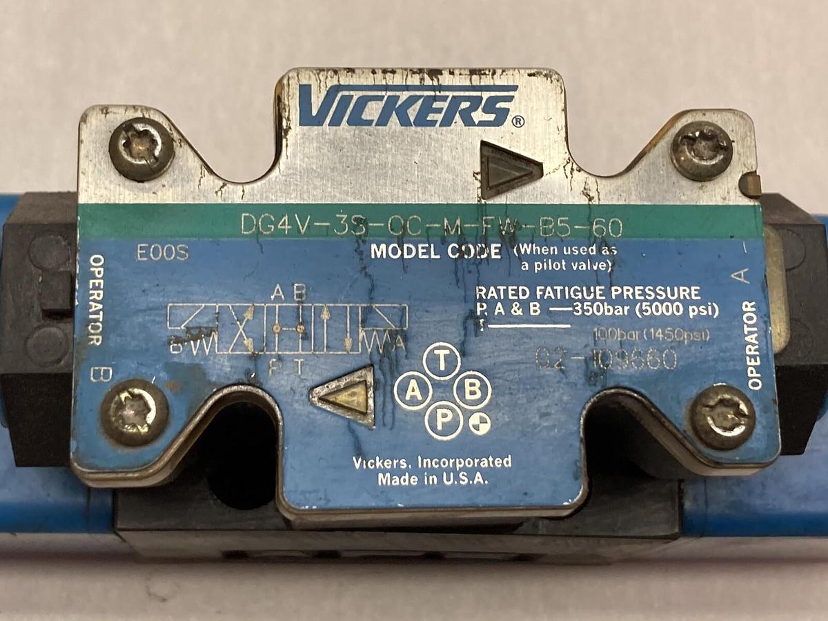 Used Vickers,DG4V-3S-CC-M-FW-B5-60,Control Valve