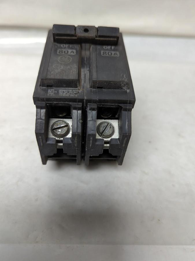 Used GENERAL ELECTRIC,80 AMP,CIRCUIT BREAKER 80 AMP 2-POLE PRE-OWNED