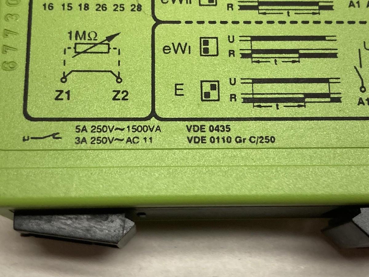 Tele,R2X VDE0435,Time Relay 230V 50/60Hz 2VA