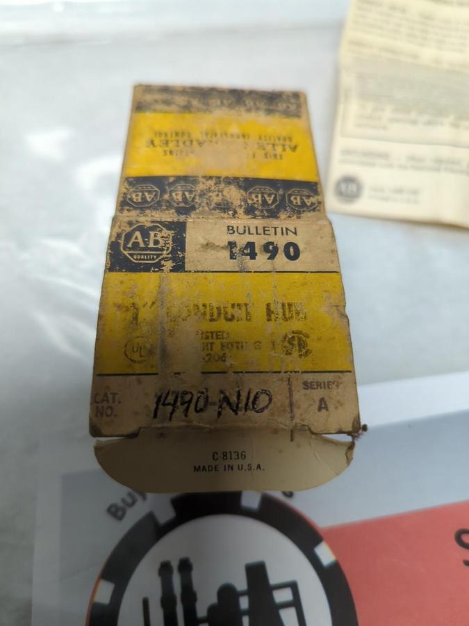 ALLEN BRADLEY,1490-N10,CONDUIT HUB 1 INCH NOS