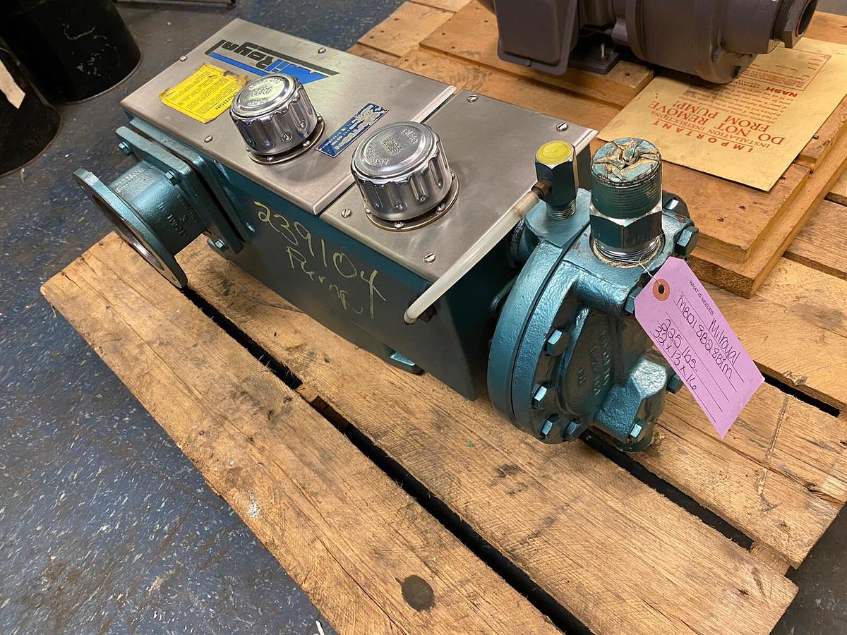 Used MILTON ROY,MBD18B28B1M,MILROYAL METERING PUMP 76GPH