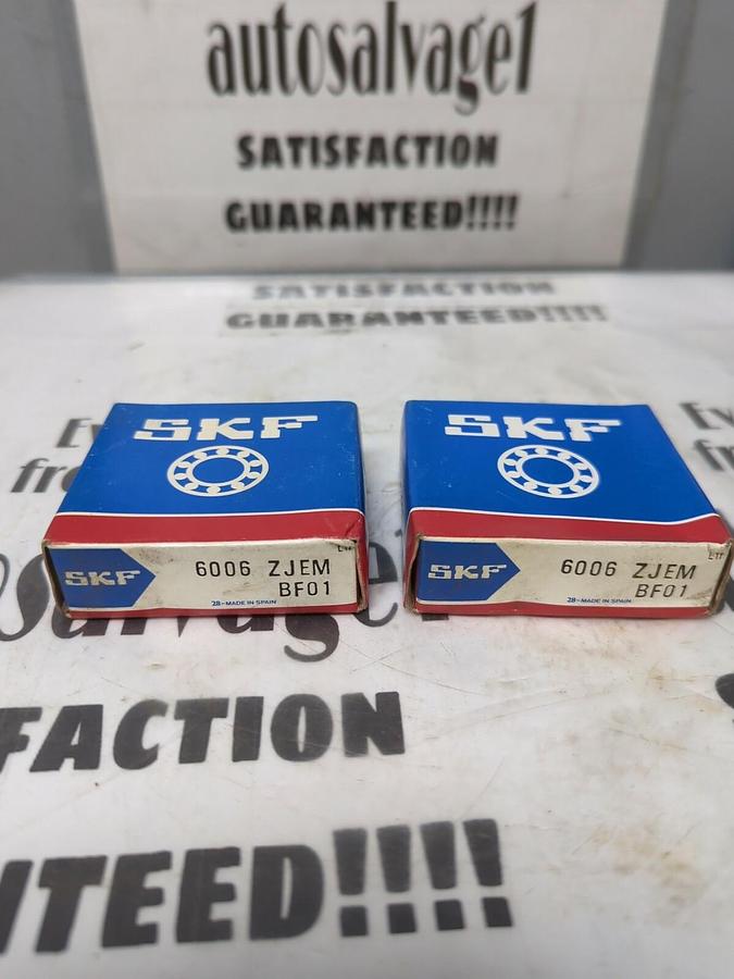 SKF,6006 ZJEM,DEEP GROOVE BALL BEARING LOT OF 2 NOS