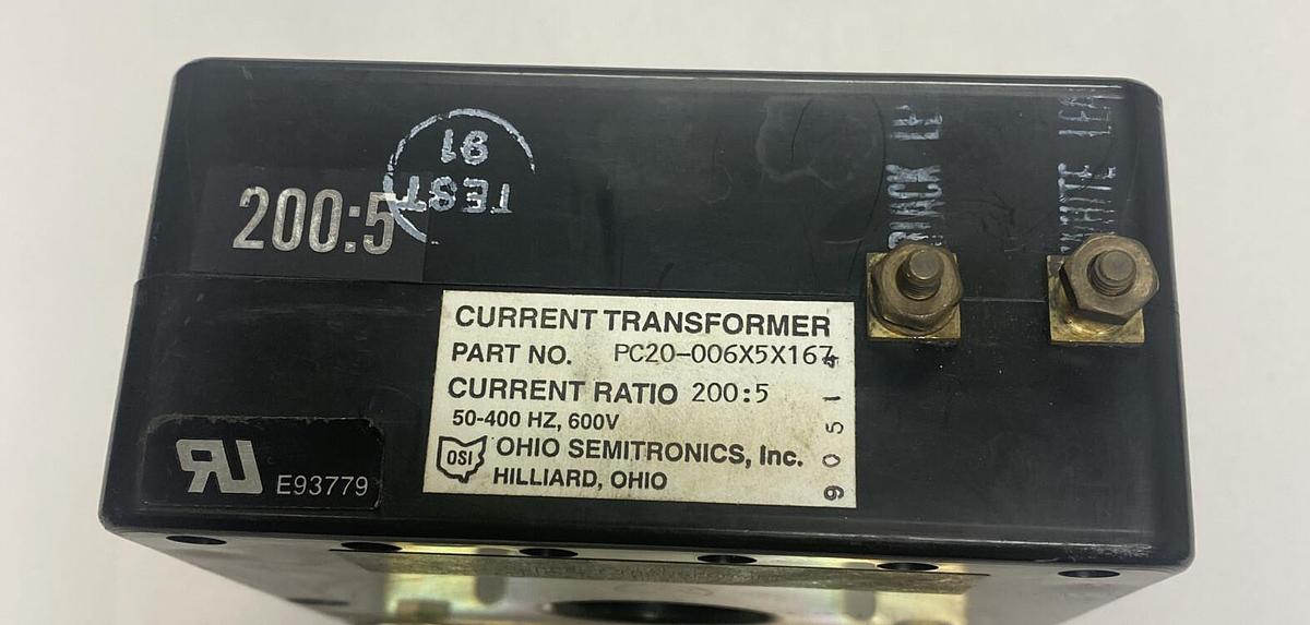 Used Ohio Semitronics,PC20-006X5X167,Current Transformer