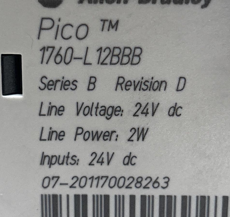 Used ALLEN BRADLEY,1760-L12BBB,PICO DC CONTROLLER