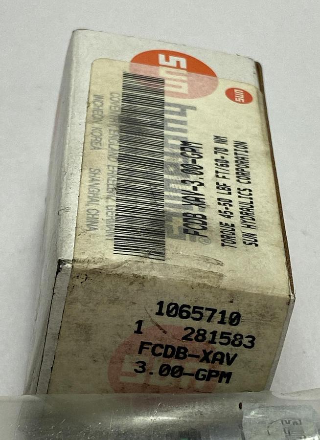 SUN HYDRAULICS,FCDBXAV 3.00-GPM,Flow Control Claridge NOS