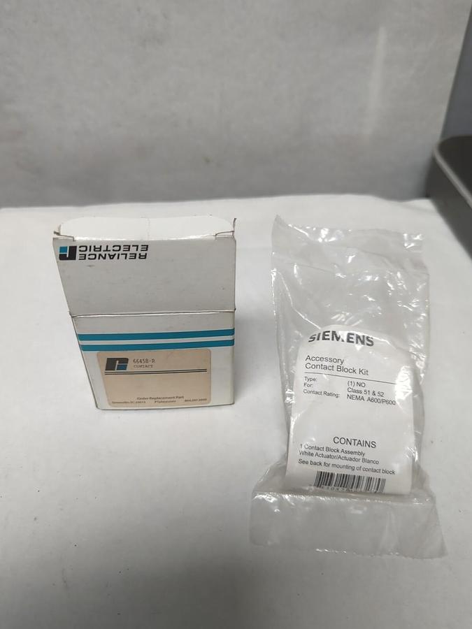 RELIANCE ELECTRIC-SIEMENS,66458-R,CONTACT BLOCK 52BAK NEW