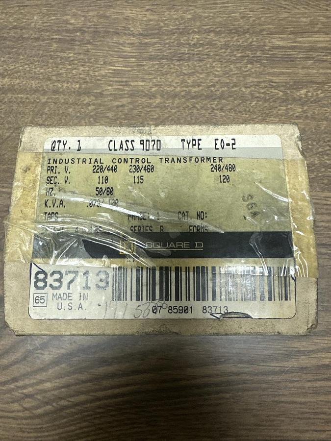 Used Square D,9070 EO-2,Industrial Control Transformer