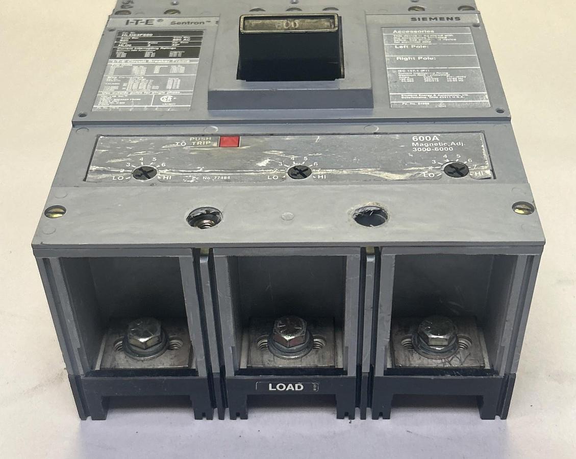 Used SIEMENS,HLD63F600,CIRCUIT BREAKER 600A 600V 3P