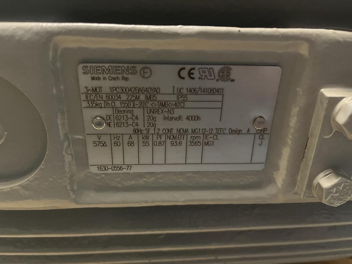 SIEMENS,1PC30042BA640YA0,MOTOR 55kW 575V 3565RPM 3PH 225M