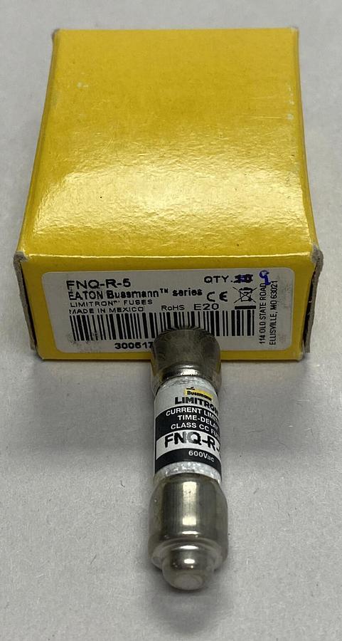 COOPER BUSSMANN,FNQ-R-5,LIMITRON 5 AMP FUSE LOT OF 9 NEW