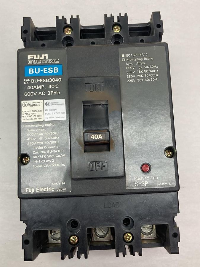 Used Fuji Electric,BU-ESB3040,Circuit Breaker