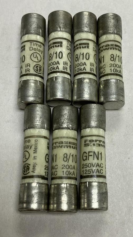 Ferraz Shawmut,GFNA 1-8/10,FUSE 1-8/10 AMP Lot of 7 NOS