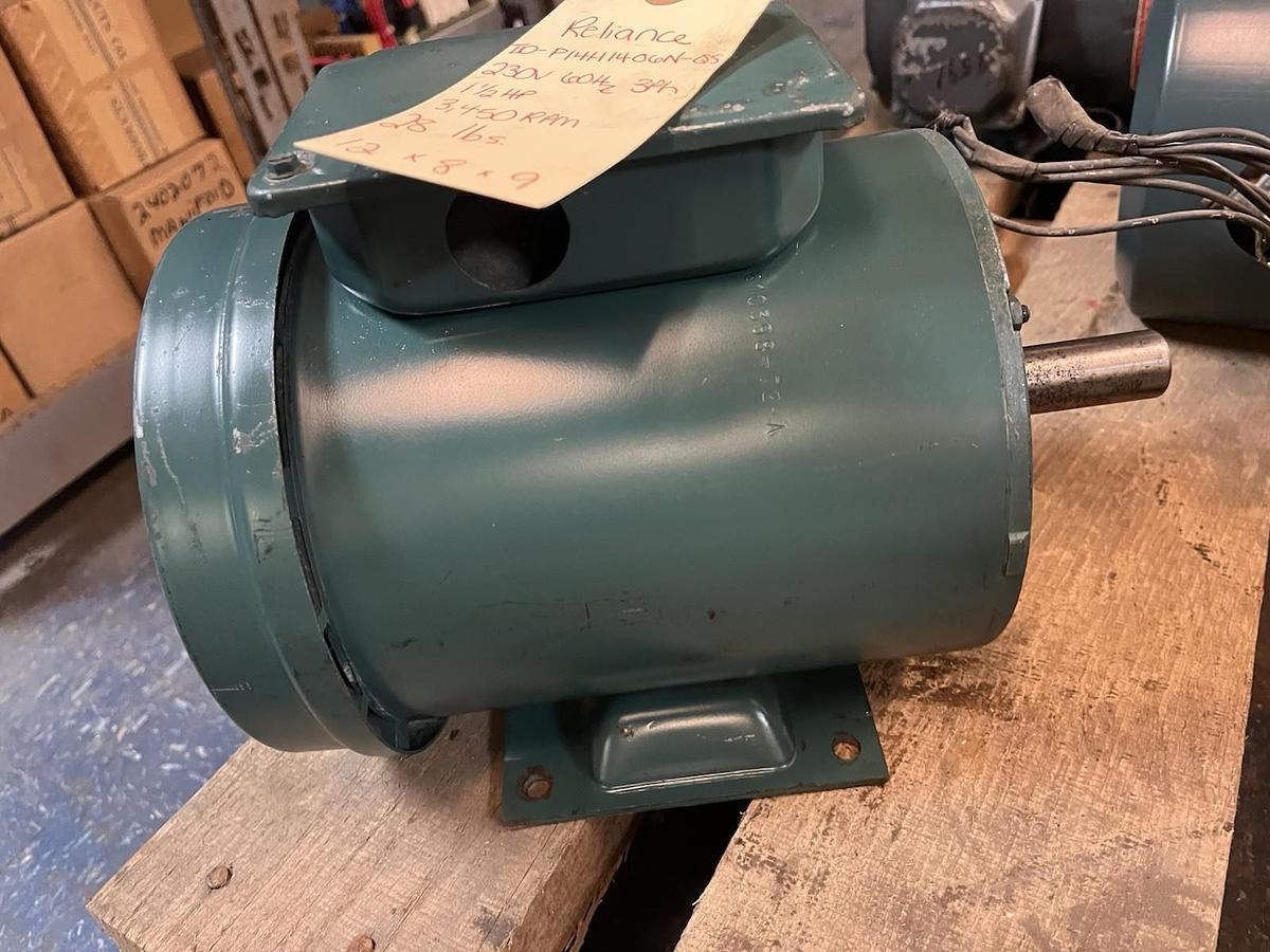 Used RELIANCE,P14H1406N-QS,AC MOTOR 1.5HP 3450RPM 3PH 145T