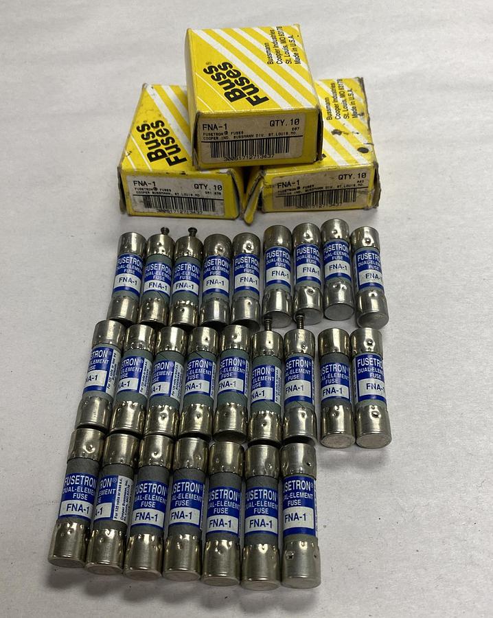 Cooper Bussmann,FNA-1,Fusetron Fuse Lot Of 25 NOS