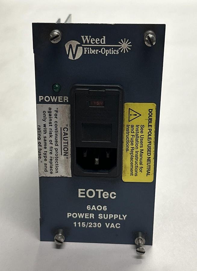 Used WEED FIBER OPTIC,6A06,POWER SUPPLY 115/230V