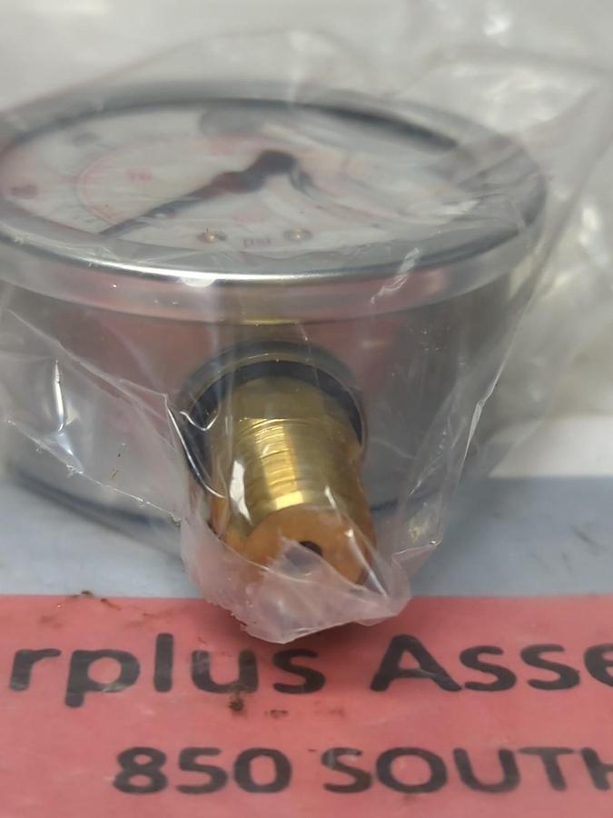 NOSHOK,25-901-600,GAUGE 1/4 IN BOTTOM CONNECTION 0-600PSI NOS