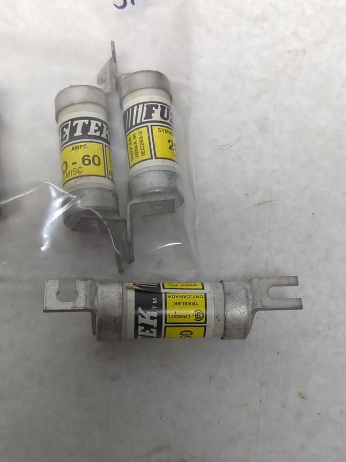 Used FUSE TEK,2CO-60,BOLT ON FUSE 60 AMP600V LOT OF 5 PRE-OWNED
