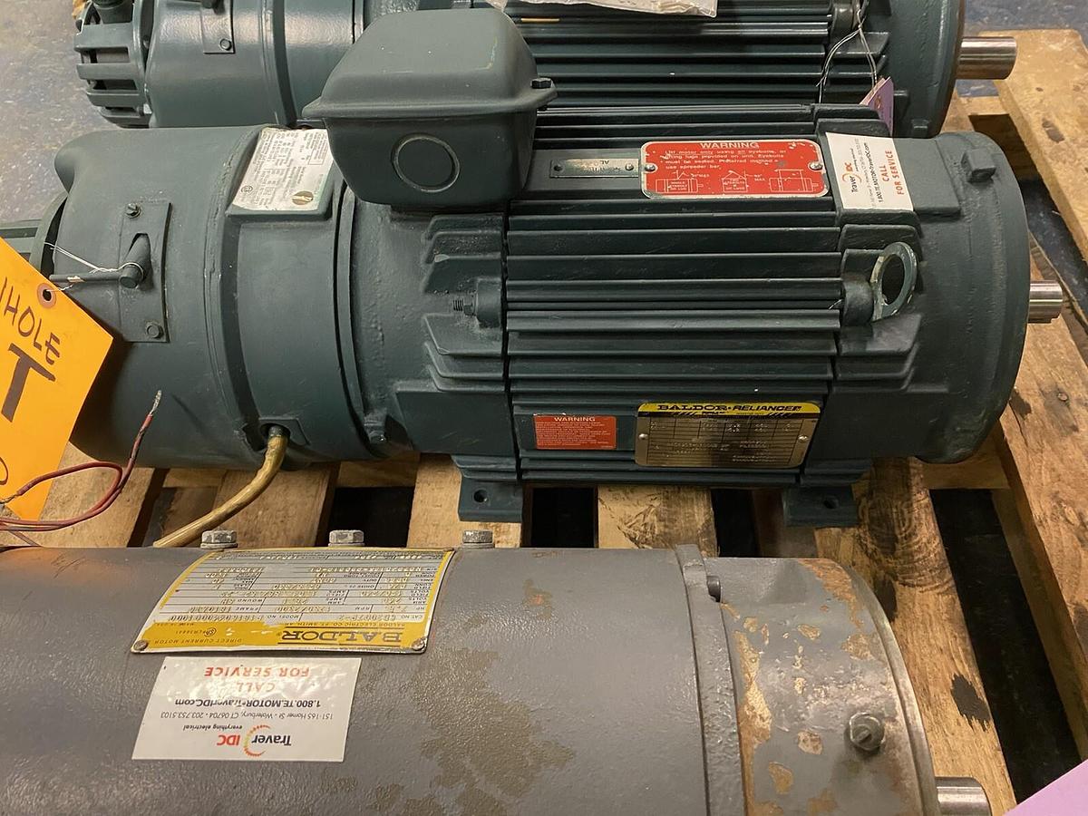 Used BALDOR,FL1838C L3221B,RPM RELIANCE 5HP INVERTER BRAKE MOTOR FL1838C L3221B