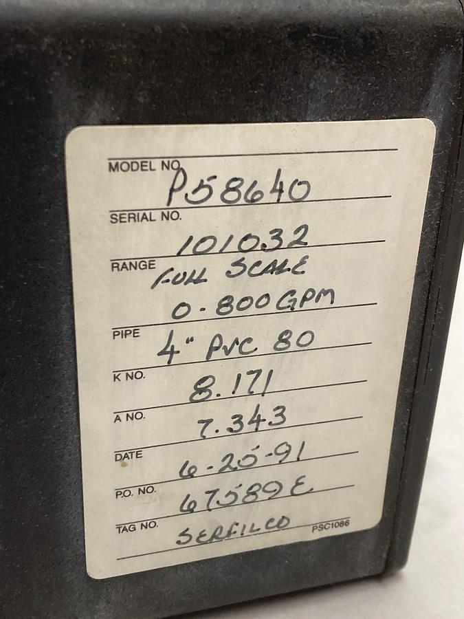 Used Georg Fischer Signet,P58640,Accum-U-Flo Liquid Flow Totalizer and Meter