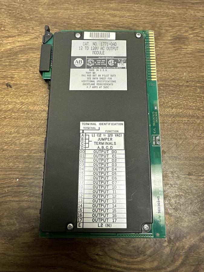 Used Allen Bradley,1771-OAD,12 to 120V AC Output Module