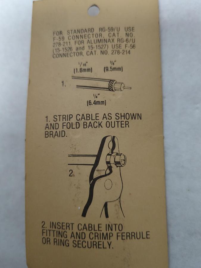 ARCHER,F-56,TV COAXIAL CONNECTOR PACK OF 2 NOS