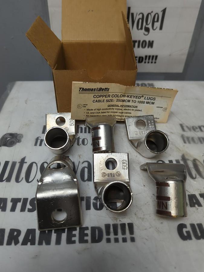 THOMAS & BETTS,BROWN 87,COMPRESSION LUGS  90° ANGLE SHORT BARREL BOX OF 6