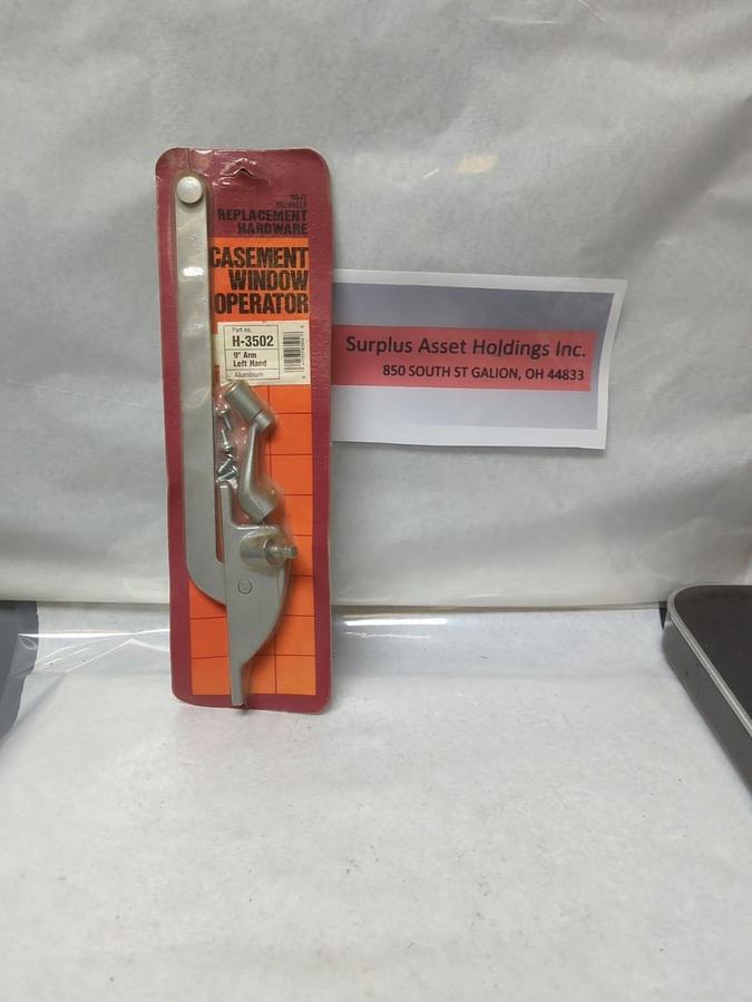 PRIMELINE PARTS CO.,H-3502,CASEMENT WINDOW OPERATOR 9 IN ARM L. HAND NOS
