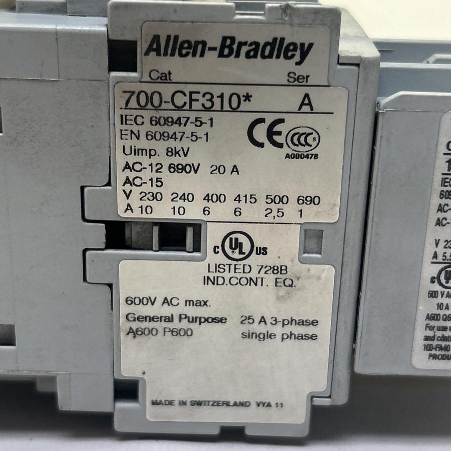 Used ALLEN BRADLEY,700-CF310*,CONTACTOR 110V COIL