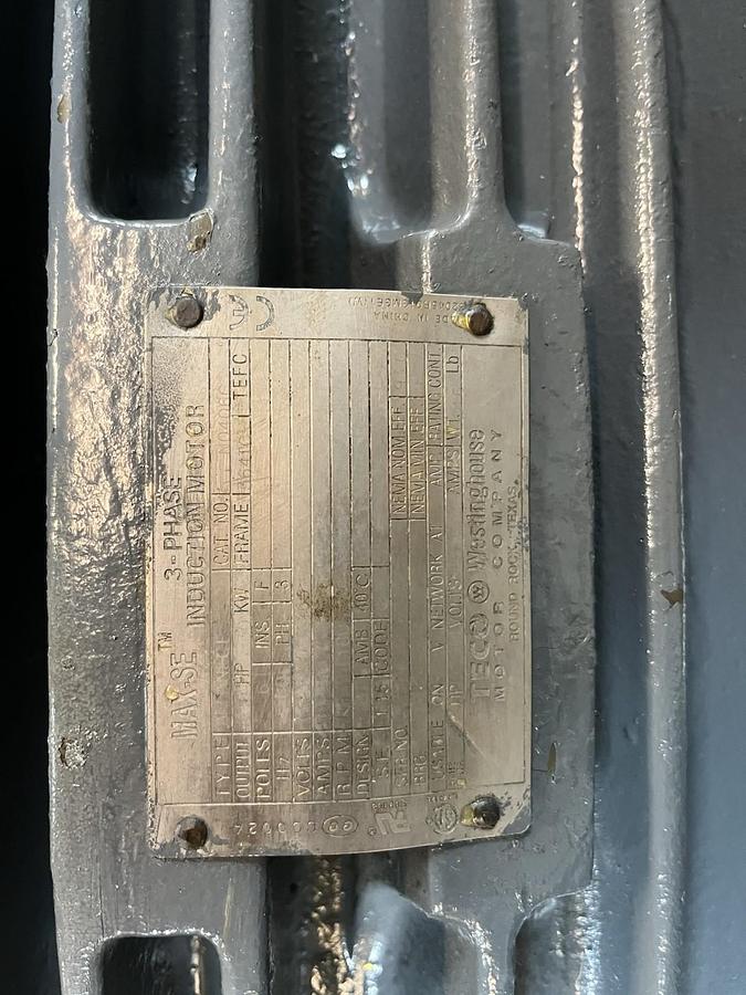 Used WESTINGHOUSE,N0406C,MAX-SE INDUCTION MOTOR 40HP 1180RPM 3PH 364TC