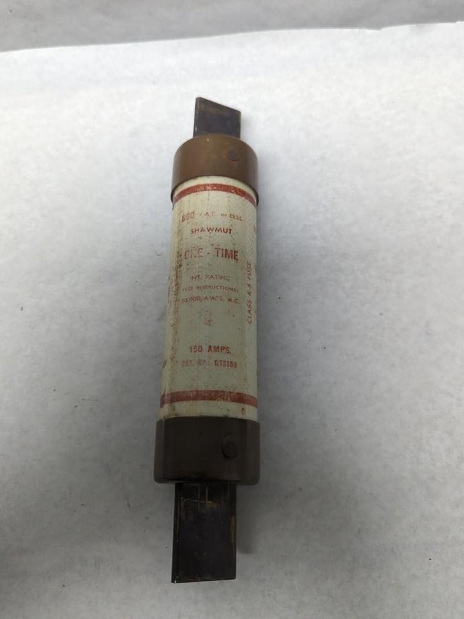 Used GOULD SHAWMUT,OTS150,ONE-TIME 150 AMP FUSE PRE-OWNED