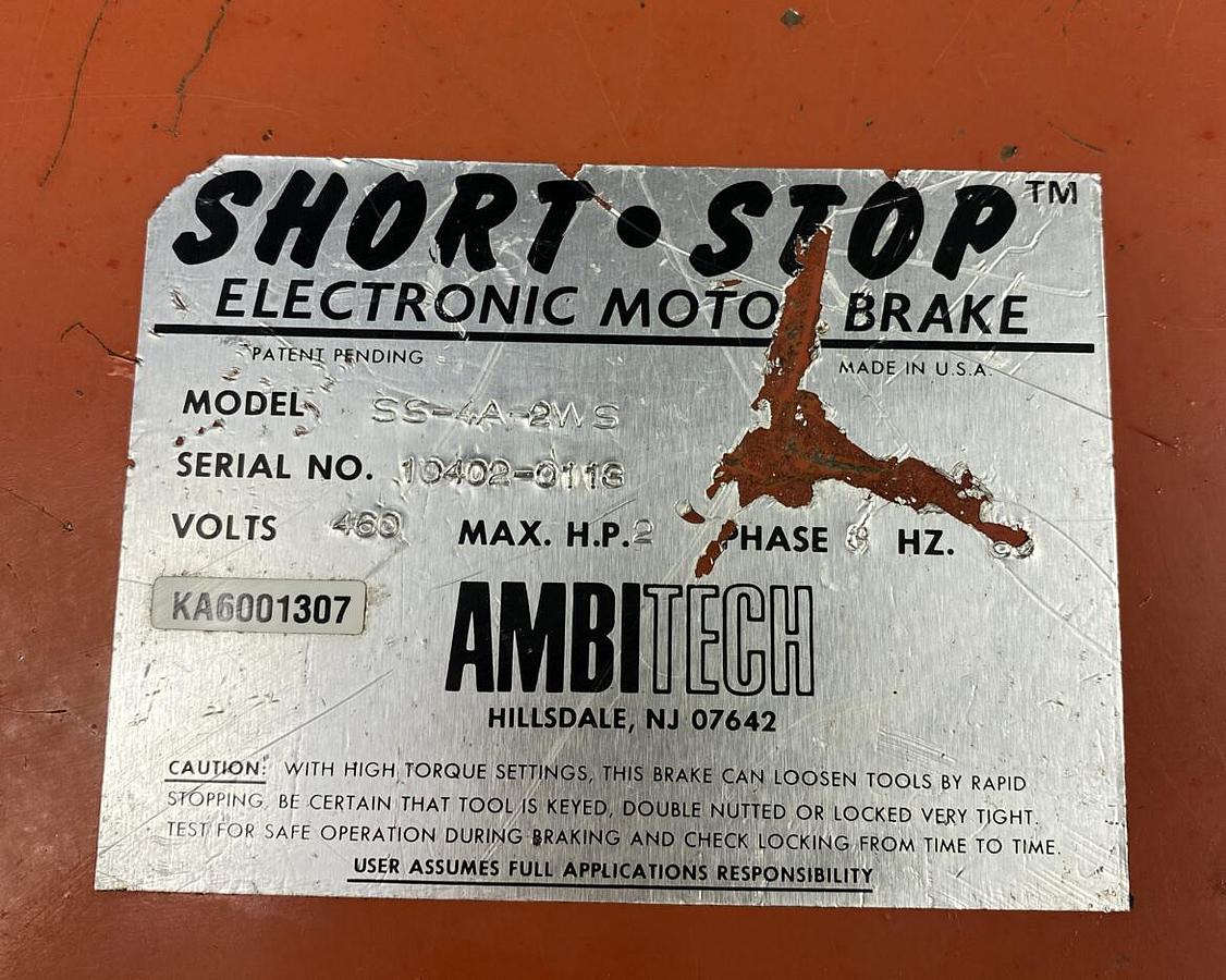 Used Ambitech,SS-4A-2WS,Short-Stop Motor Brake 460V 2HP HZ 60
