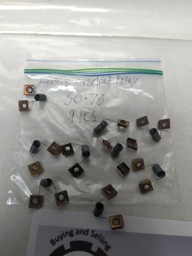 Used JOSLYN CLARK,S0-76,OVERLOAD THERMAL HEATER ELEMENT LOT OF 9 PRE-OWNED