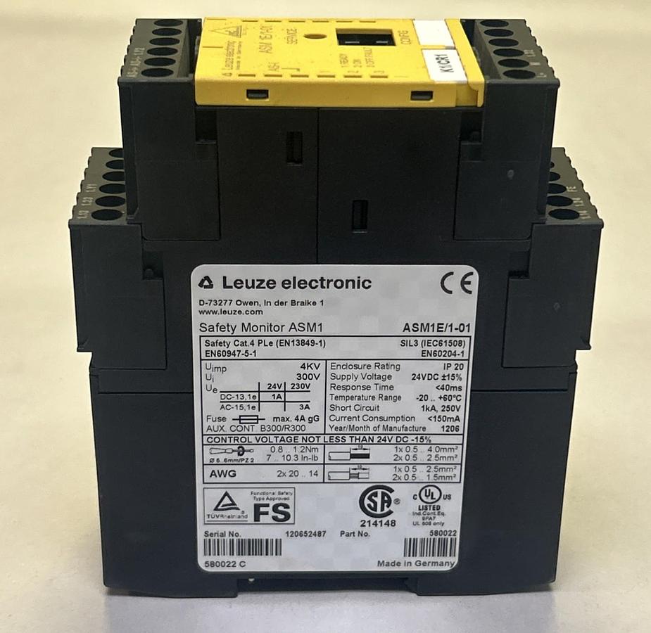 Used LEUZE,ASM1E/1-01,SAFETY MONITOR