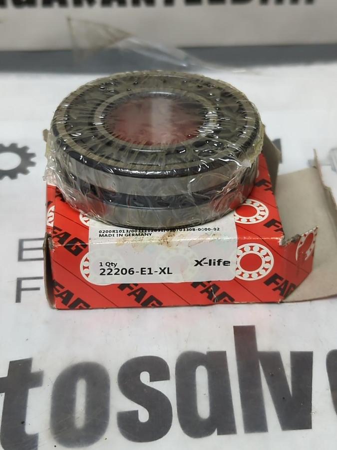 FAG,2206-E1-XL,SELF ALIGNING SPHERICAL ROLLER BEARING 30X62X20MM NOS