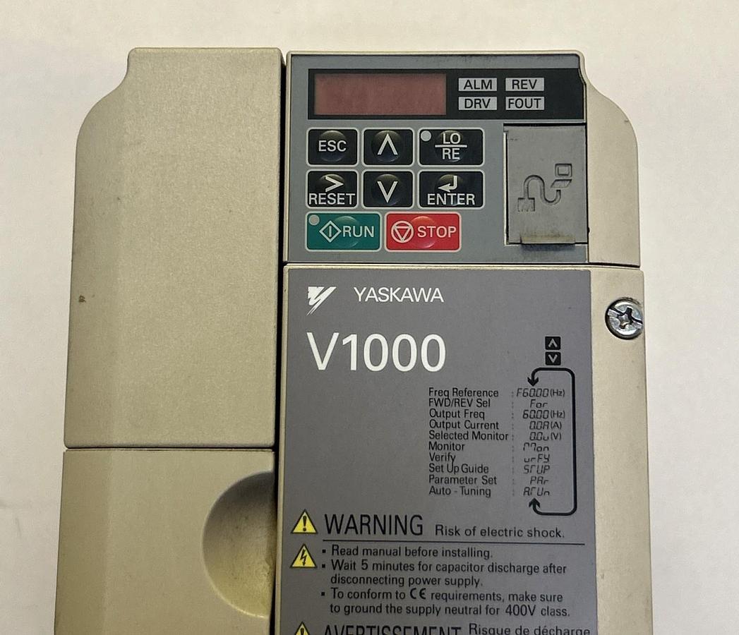Used YASKAWA,CIMR-VU4A0007FAA,VARIABLE SPEED DRIVE