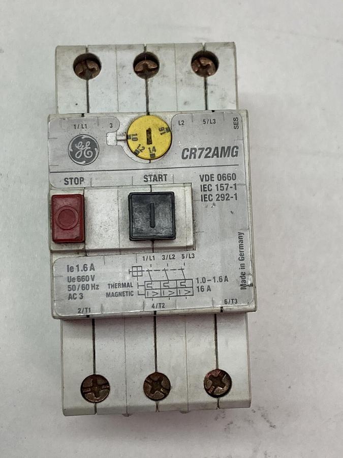 Used General Electric,CR72AMG,Starter Motor Protector 1.0-1.6A