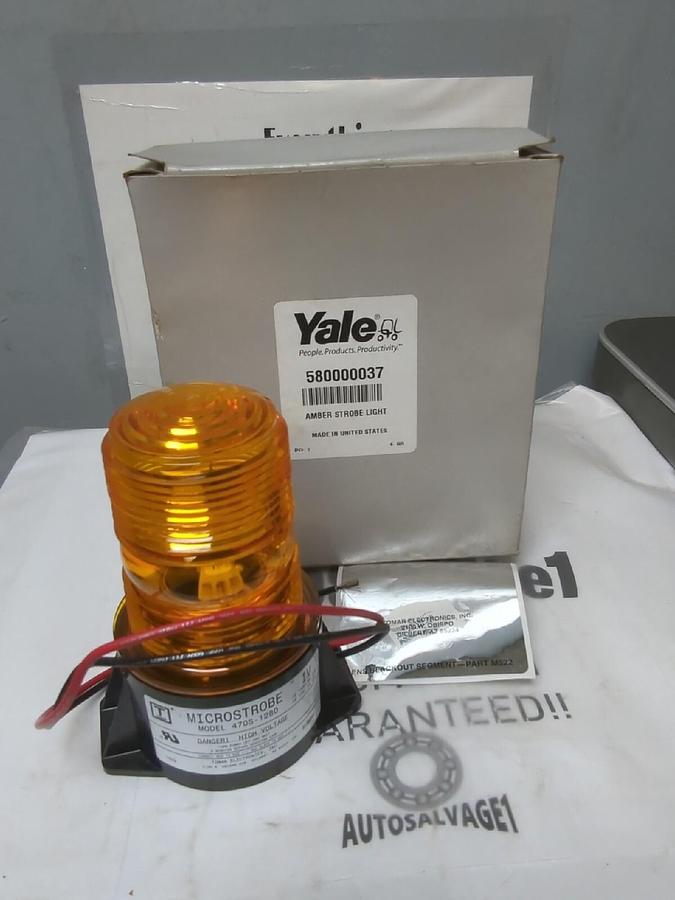 YALE TOMAR ,470S-1280,AMBER STROBE LIGHT 12-80VDC NOS